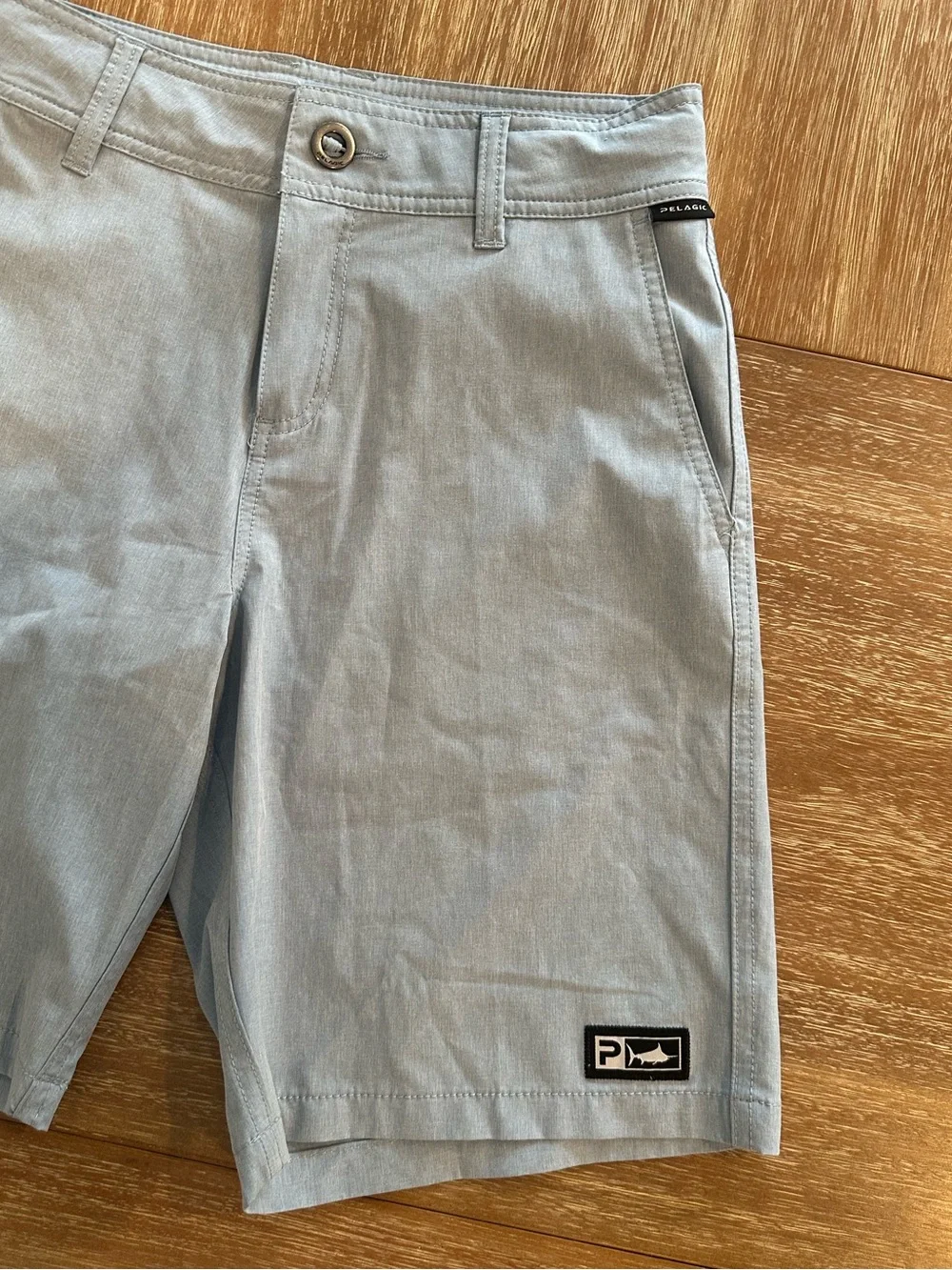 Pelagic Light Blue Boys’ Stretch Hybrid Shorts